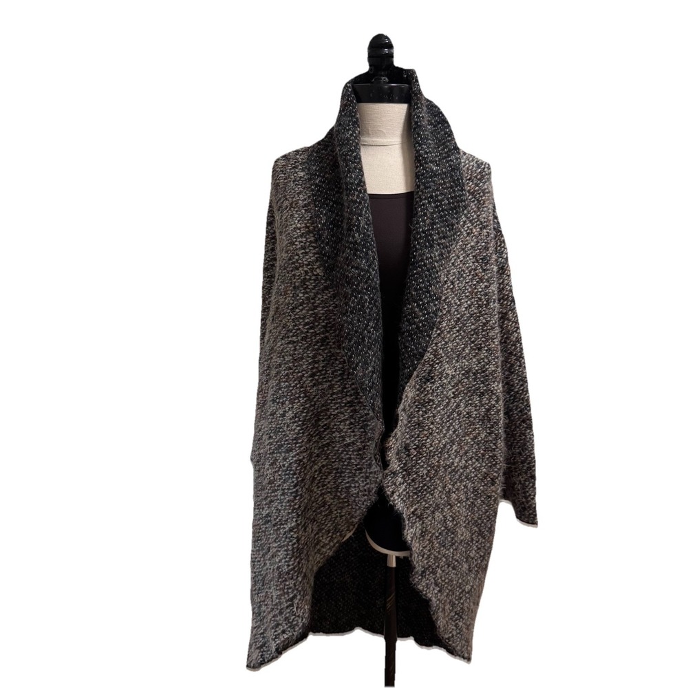 Bryn Walker Tweed Boucle Wrap Coat Womens Lagenlook Sz XS